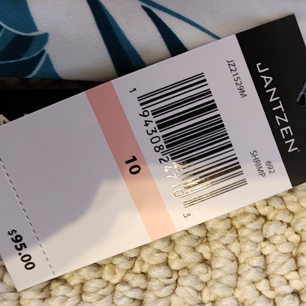 JANTZEN ☆ Tropical One-Shoulder Swimsuit. NWT. Comes with an extra strap - Picture 6 of 6